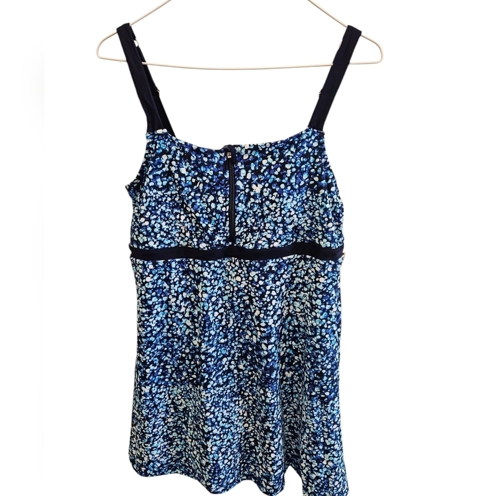 Lands' End Blue Swim Dress Womens NEW